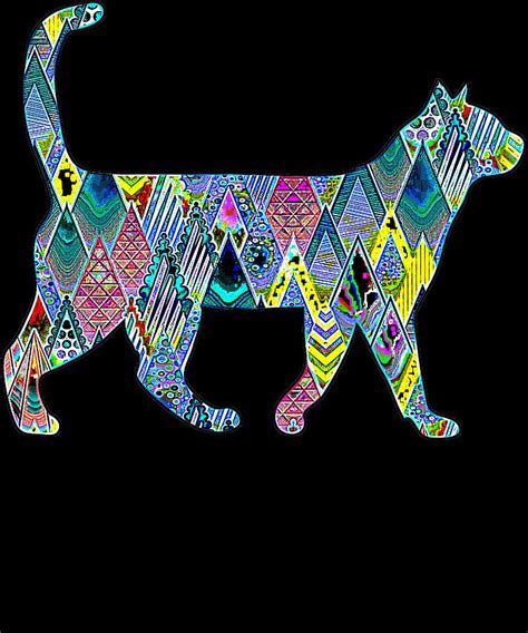 Neon Cat Cute Spikes Digital Art By Kaylin Watchorn