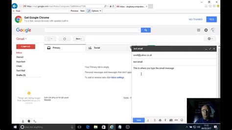 Using Gmail To Send An Email Youtube