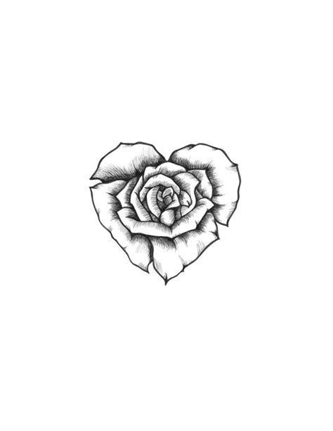 Rose Heart Sketch Tatoos Tattoos Heart Tattoo Designs Small Tattoos