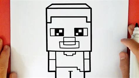 Como Dibujar A Steve De Minecraft Kawaii