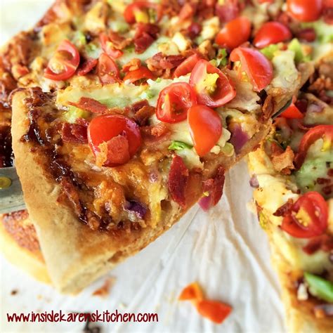 Bbq Chicken And Bacon Pizza With Easy Whole Wheat Crust