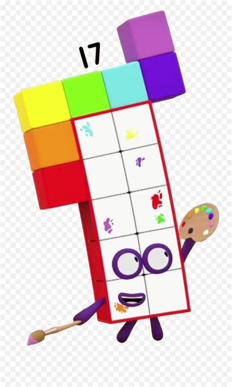 Numberblocks 17 Character Png Seventeen Free Transparent Png Images