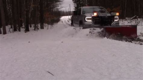 Plowing Snow On A Long Driveway Youtube