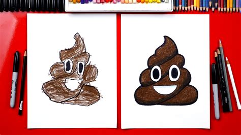 How To Draw Poop Emoji Art For Kids Hub
