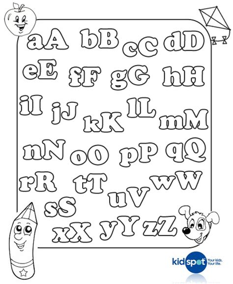 Alphabet Letters Colouring For Kids Abc
