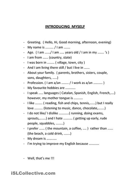 How To Introduce Yourself In English
