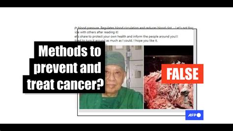 Health Experts Rubbish Bogus Cancer Advice Shared On Facebook Fact