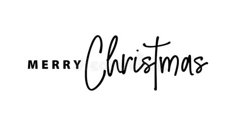 Merry Christmas Typography Text Greeting Card Or Banner With