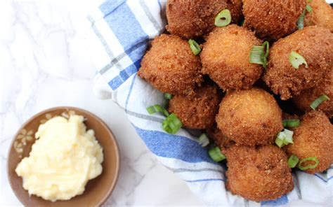 Can't eat just one hush puppies, deep fried fish & hush puppies recipe hot and spicy hush puppies. The Eclectic Fork | Global Inspired Cooking