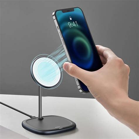 Baseus Magnetic Destop Wireless Charger For Iphone 12 Series Lululook