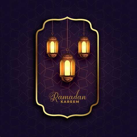 Islamic Ramadan Kareem Background With Lamps Download Free Vector Art
