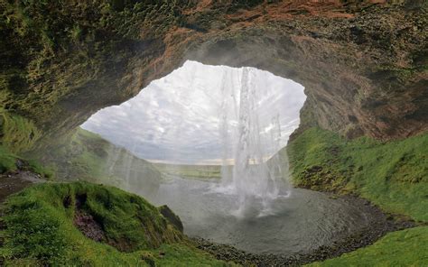 Waterfall Wallpaper Cave Download 2880x1800 Cave Waterfall Stream
