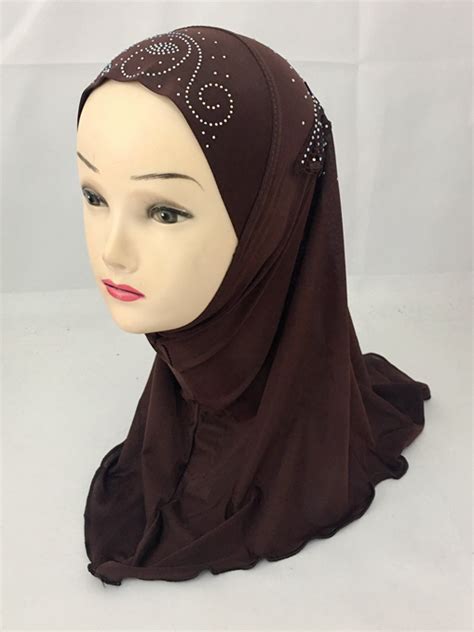 Muslim Girls Head Coverings Tube Scarf Hijab Hat Islam Wedding Hijab