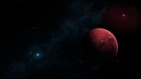 Wallpaper Planet Stars Dark Space Outer Space Hd Widescreen