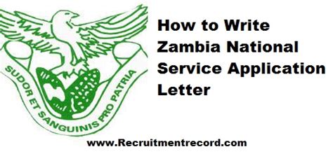 How To Write Zambia National Service Application Letter