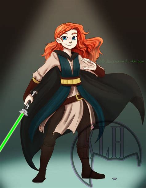 Commission Jedi Merida Disney Star Wars Jedi Princess Disney Brave