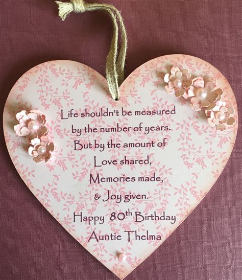 Personalised Quote For A Happy 80th Birthday Plaque 80th Birthday
