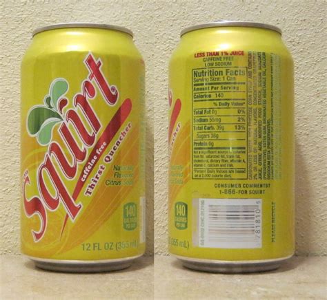 Squirt 10 Soda Can Collection