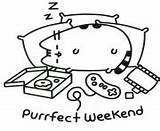 Coloring Pages Pusheen Weekend Perfect Printable Color Print Info sketch template