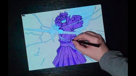 Speed Drawing Sasukes Perefect Susanoo Using Indras Arrow Youtube