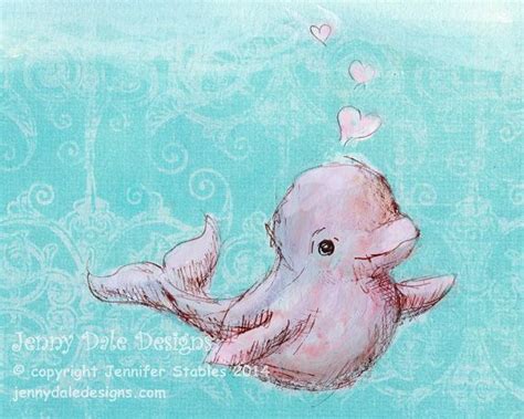 Baby Beluga Whale Art Nautical Nursery Art Art Print With Etsy