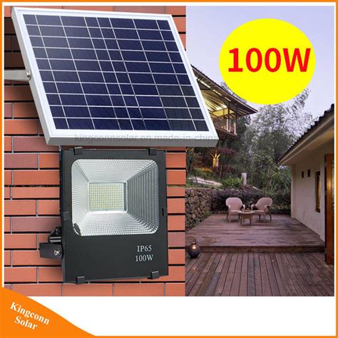 Recharegeable 50w100w Outdoor Solar Panel Powered Led Flood Light For