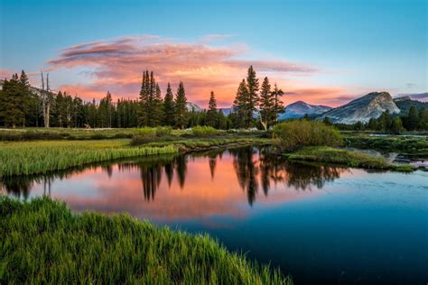 Wallpaper 2048x1367 Px Blue Clouds Forest Grass Green Landscape