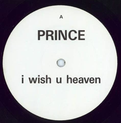 Prince I Wish U Heaven White Label Uk Promo 12 Vinyl Single 12 Inch