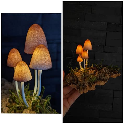 Handmade Cottagecore Glowing Mushroom Lampnightlightaccent Lamp
