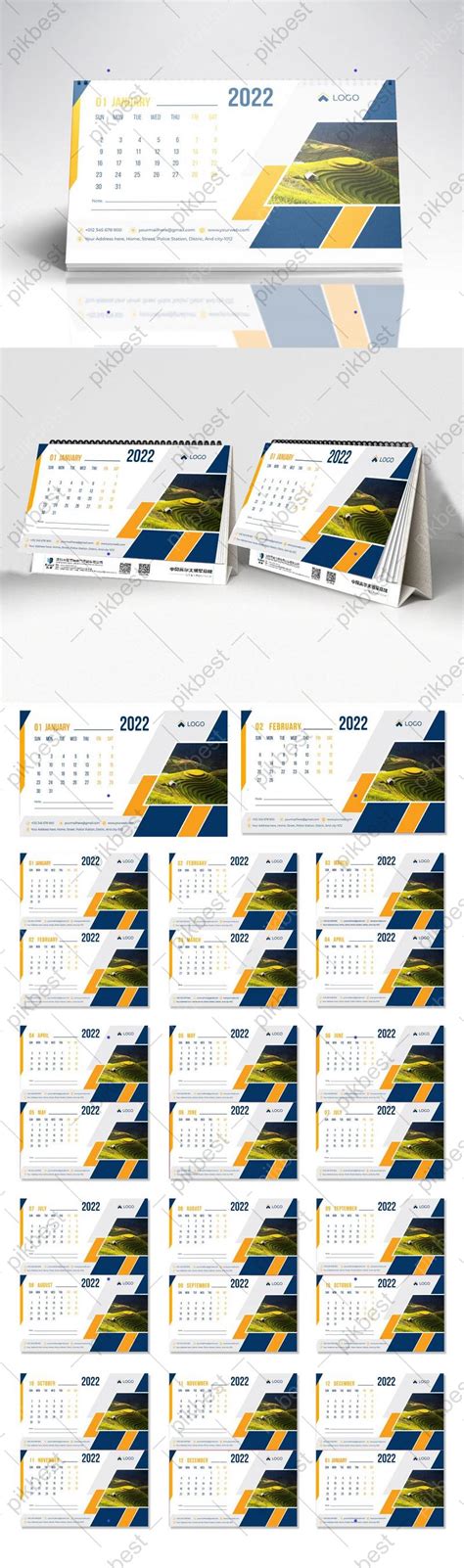 Gambar Kalender Meja Baru 2022 Templat Desain Siap Cetak Eps Unduhan