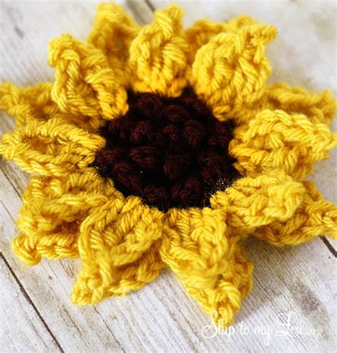 Crochet Sunflower Pattern Skip To My Lou