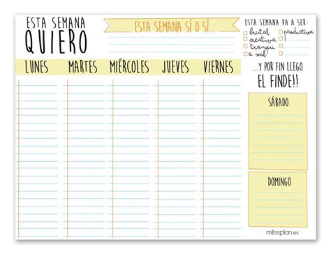 Planificar La Semana Es Fundamental Para Aprovechar Mejor Tu Tiempo Y