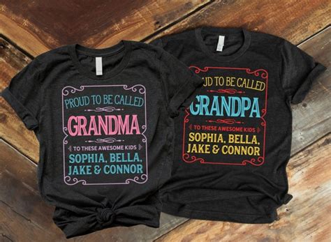 Matching Grandparent Shirts Grandma Shirt Grandpa Shirt Etsy