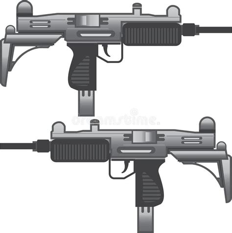 Uzi Gun Vector Vector Illustratie Illustration Of Affiche 71033653