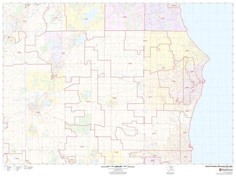Racine County Zip Code Map Wisconsin