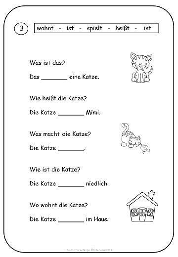 Simple Texts And Worksheets For Beginners German Learning German