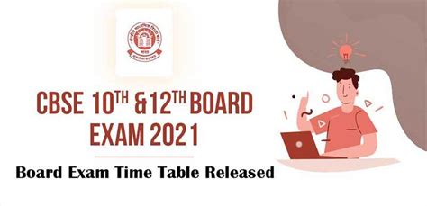 Cbse class 12th timetable 2021 also. CBSE 10th,12th Board Exam 2021 : Board Exam Time Table ...
