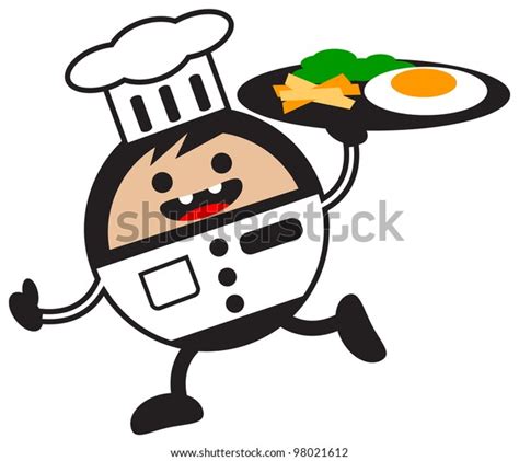 Illustration Funny Cartoon Chef Stock Vector Royalty Free 98021612