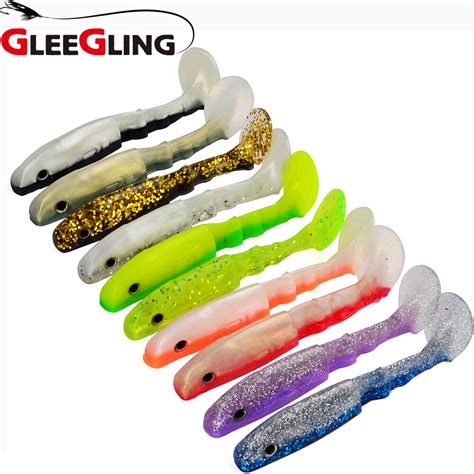 Gleegling 20pcslot Soft Worm Fishing Lure 100mm 9g Paddle Tail Lure