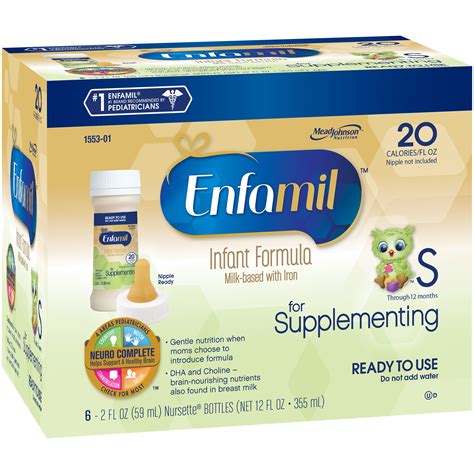 Enfamil Ready To Use Infant Formula For Supplementing 6 2 Fl Oz