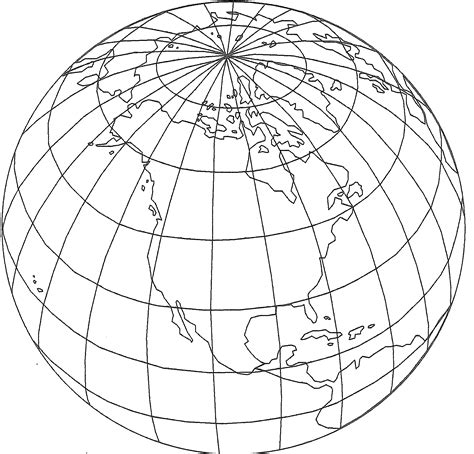 Line Drawing Of Globe 35 