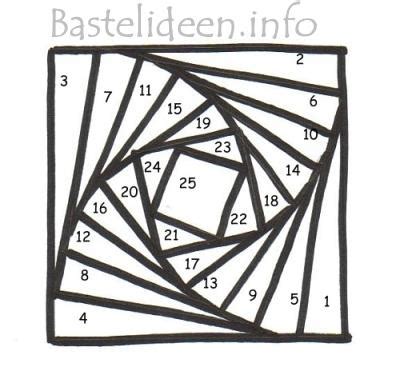 Iris folding always begins with a pattern. Bastelideen.info - Vorlage - Iris Falten - Iris Folding