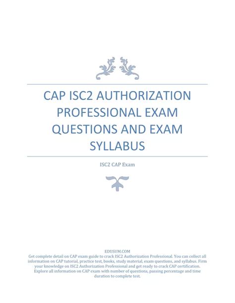 Ppt Cap Isc2 Authorization Professional Exam Questions And Exam