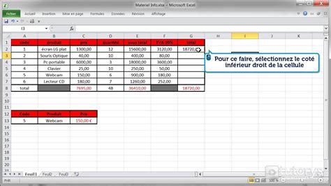 Comment Appliquer Une Formule Plusieurs Lignes Et Colonnes Avec Excel 0