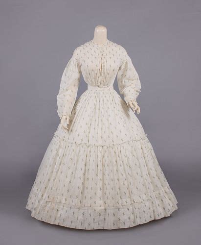 Printed Cotton Mull Day Dress C 1850 Sold At Auction On 26th April