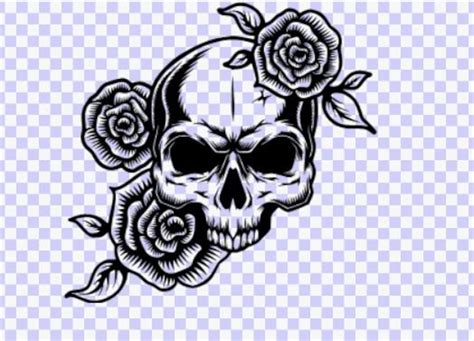 Skull Rose Download Svg Cut File Download Day Of The Dead Etsy
