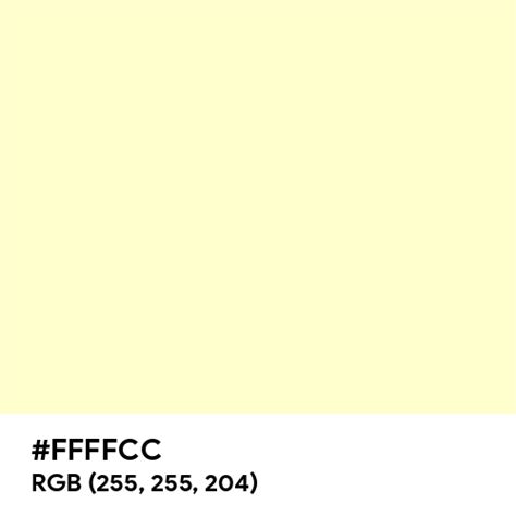 Ffffcc Color Name Is Conditioner