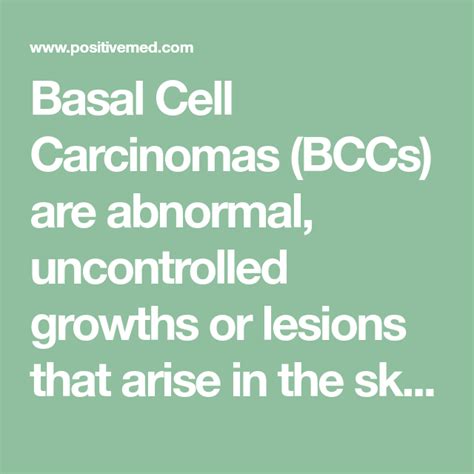 5 Warning Signs Of Basal Cell Carcinoma Positivemed Basal Cell