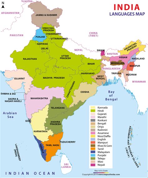 Languages Spoken In India Map Map Of World