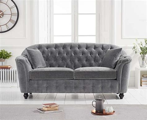 Christopher Grey Velvet 2 Seater Sofa Sofa Comfortable Sofa Bed 2